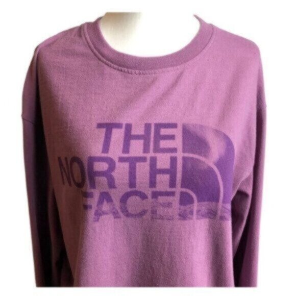 The North Face Mauve Recycled Expedition Long Sleeve Crew Neck Tee Shirt Medium - Picture 2 of 7